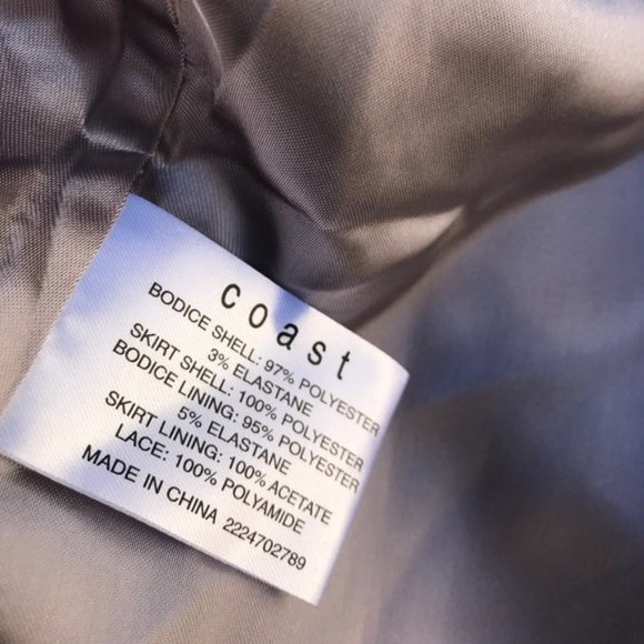 Coast strapless Pastel Pink & Black cocktail dress - Picture 6 of 7